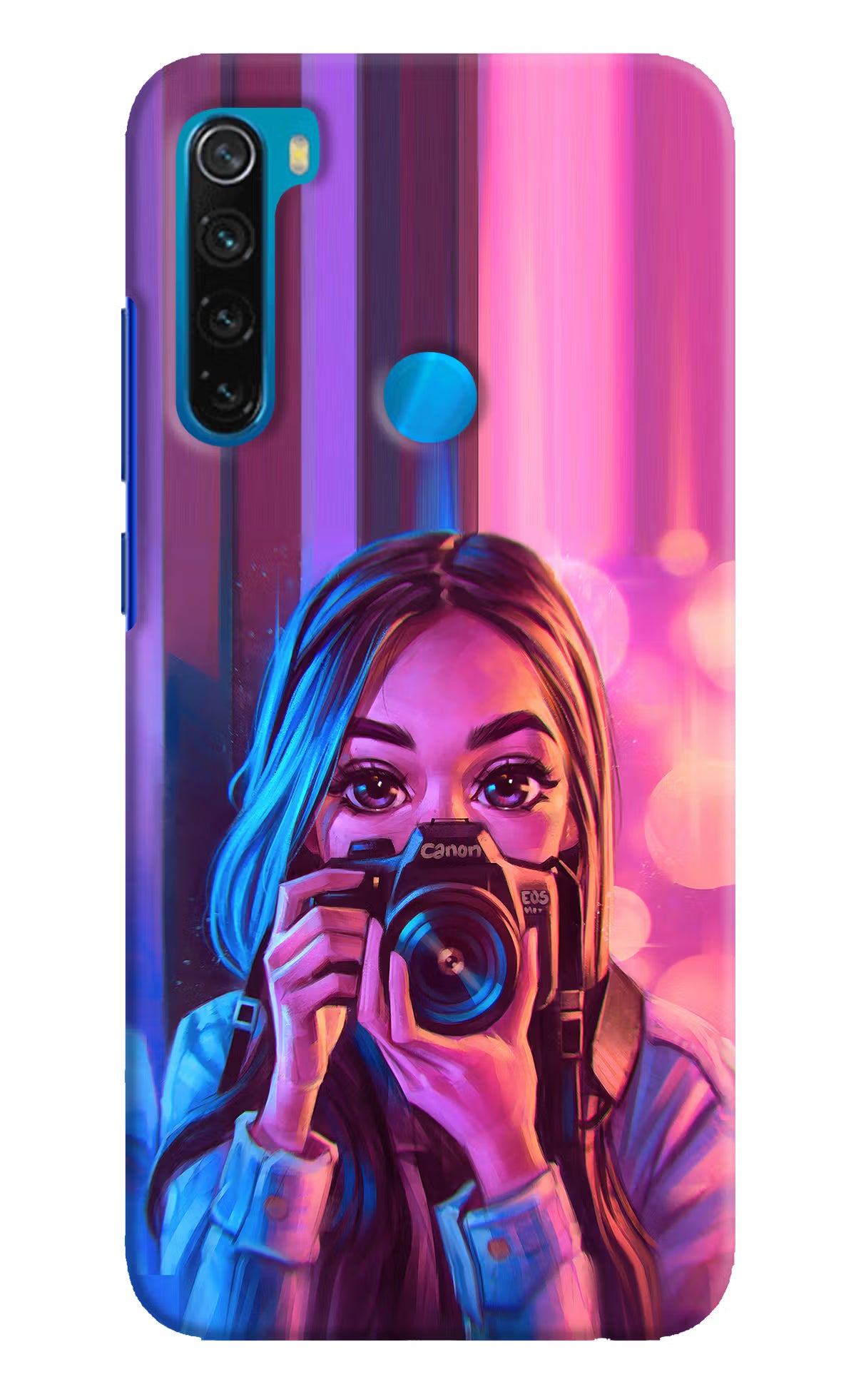 Girl Photographer Redmi Note 8 Hard Case Back Cover by Casekaro