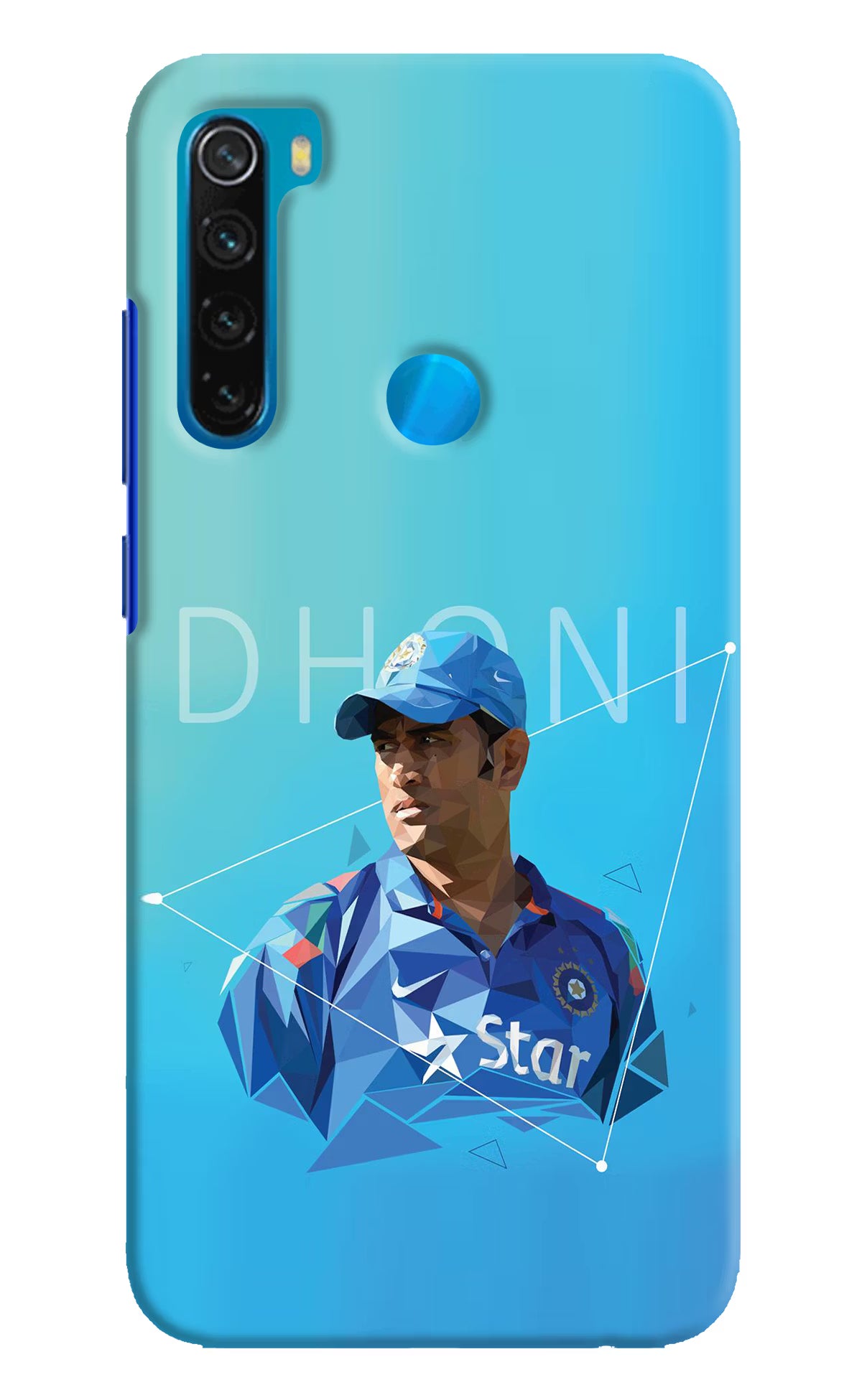 Dhoni Artwork Redmi Note 8 Hard Case Back Cover by Casekaro