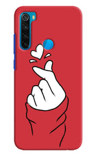 Korean Love Sign Redmi Note 8 Hard Case Back Cover by Casekaro