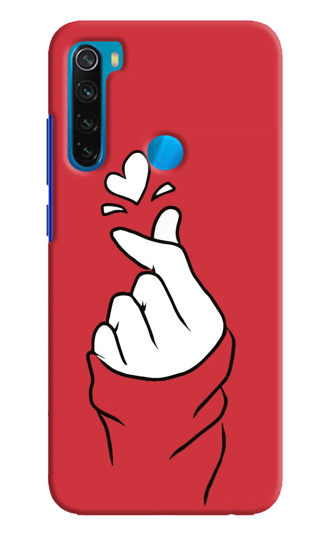 Korean Love Sign Redmi Note 8 Hard Case Back Cover by Casekaro