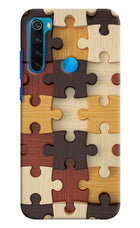 Wooden Puzzle Redmi Note 8 Hard Case Back Cover by Casekaro