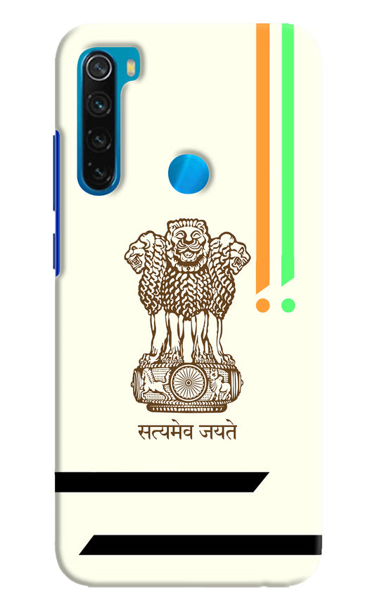 Satyamev Jayate Brown Logo Redmi Note 8 Hard Case Back Cover by Casekaro