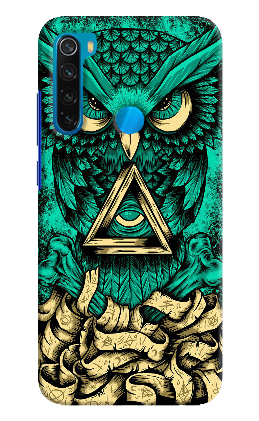 Green Owl Redmi Note 8 Back Cover, Hard case
