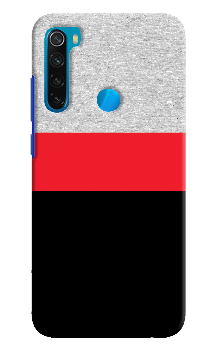 Tri Color Pattern Redmi Note 8 Back Cover, Hard case