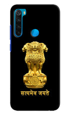 Satyamev Jayate Golden Redmi Note 8 Hard Case Back Cover by Casekaro