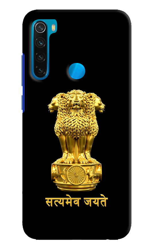 Satyamev Jayate Golden Redmi Note 8 Hard Case Back Cover by Casekaro