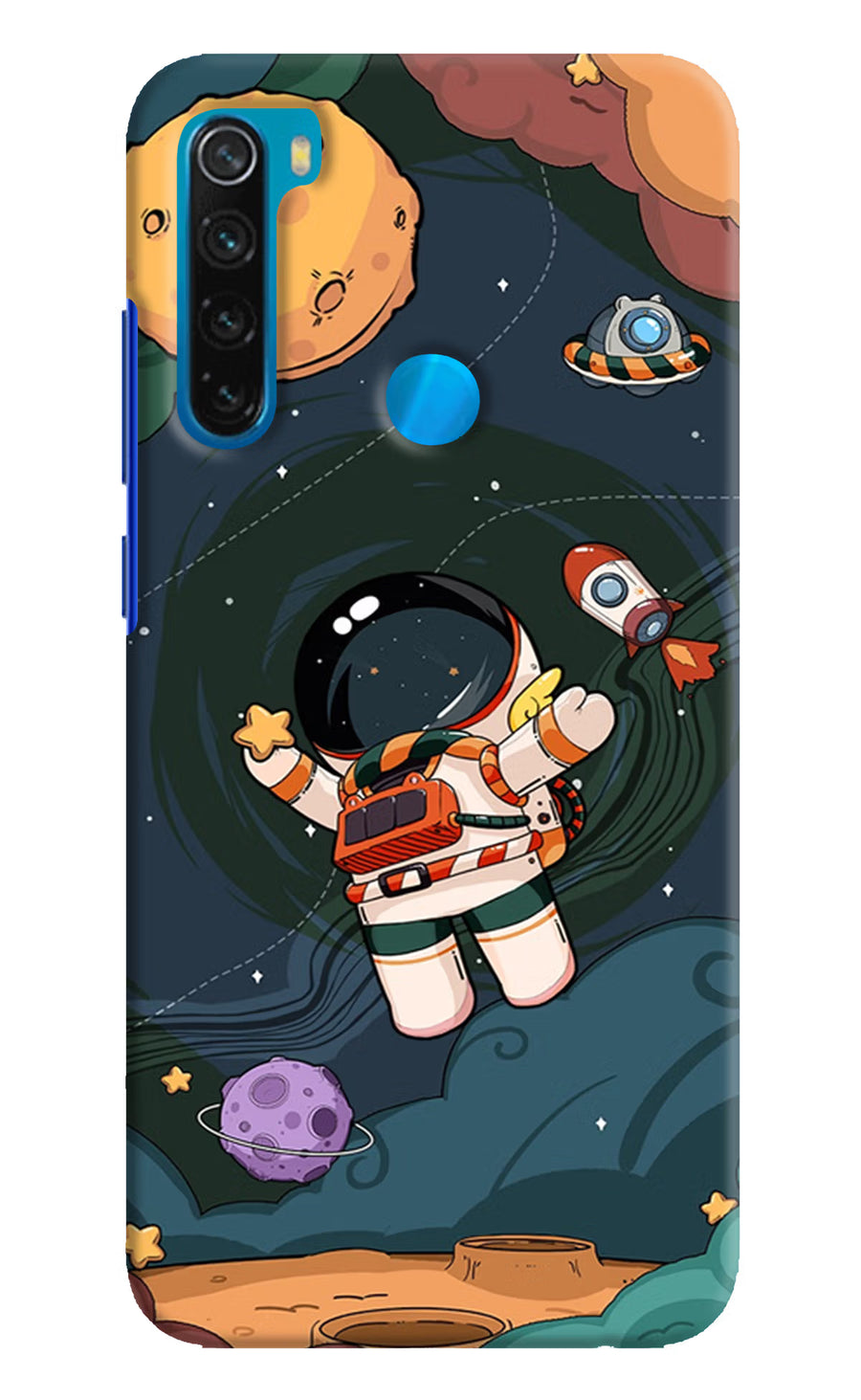 Cartoon Astronaut Redmi Note 8 Back Cover, Hard case