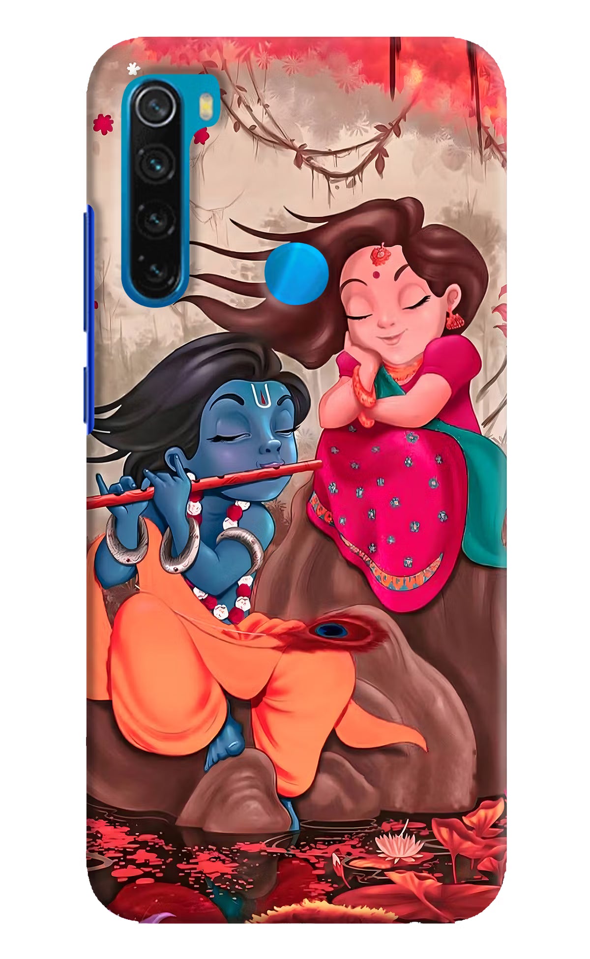 Radhe Krishna Redmi Note 8 Hard Case Back Cover by Casekaro