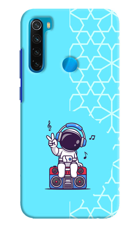 Cute Astronaut Chilling Redmi Note 8 Hard Case Back Cover by Casekaro