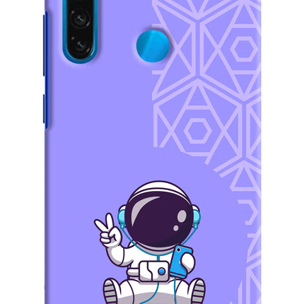 Cute Astronaut Chilling Redmi Note 8 Hard Case Back Cover by Casekaro