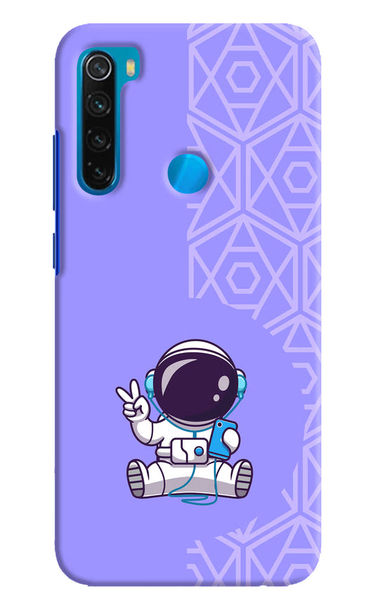 Cute Astronaut Chilling Redmi Note 8 Hard Case Back Cover by Casekaro