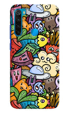 Veggie Doodle Redmi Note 8 Hard Case Back Cover by Casekaro