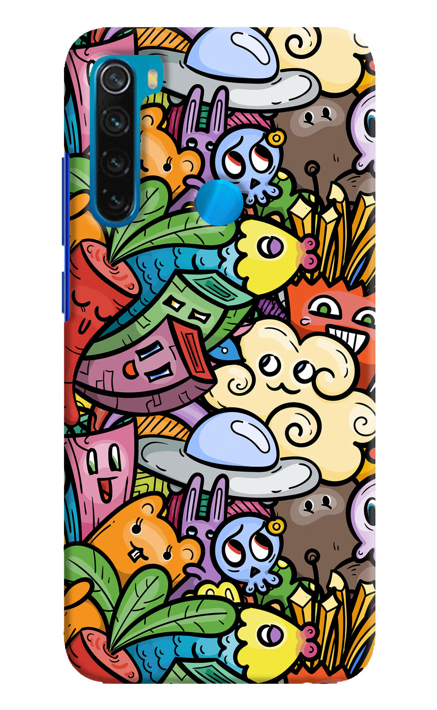 Veggie Doodle Redmi Note 8 Back Cover, Hard case