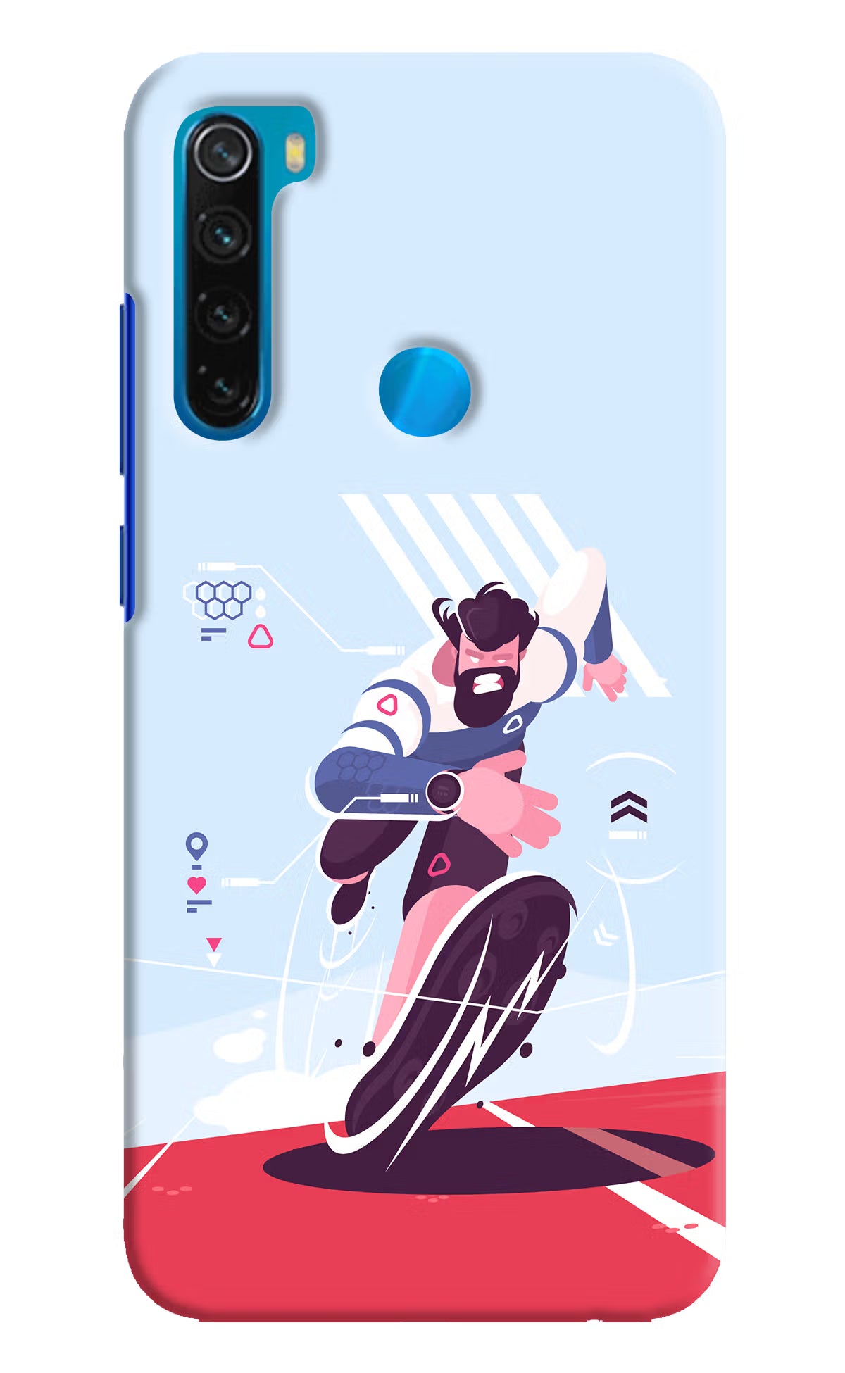 Run Pro Redmi Note 8 Hard Case Back Cover by Casekaro