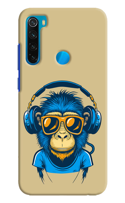 Monkey Headphone Redmi Note 8 Hard Case Back Cover by Casekaro