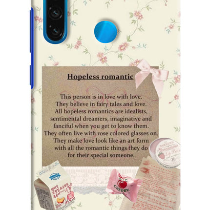 Hopeless Romantic Redmi Note 8 Hard Case Back Cover by Casekaro