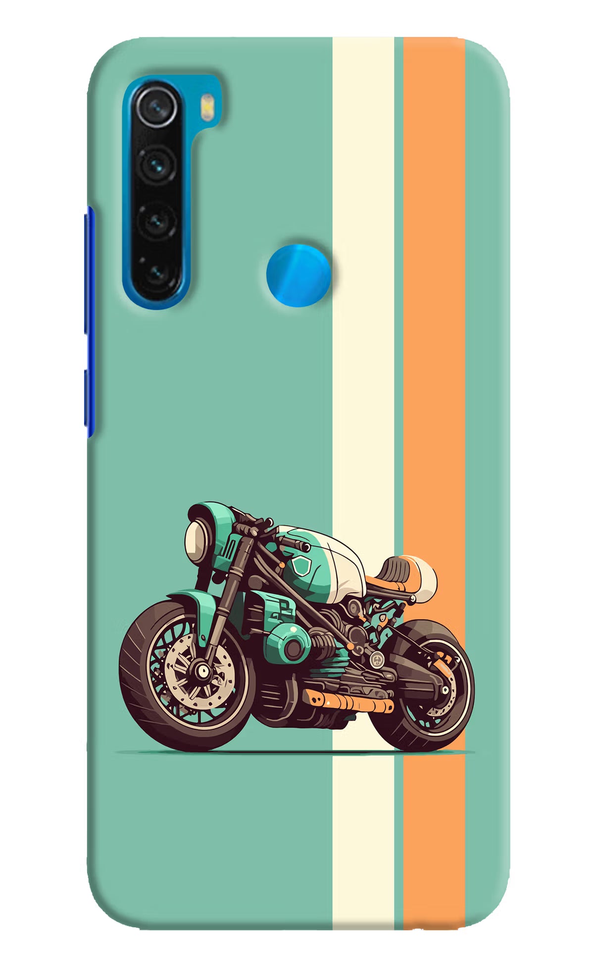 Striped Moto Drift Redmi Note 8 Hard Case Back Cover by Casekaro