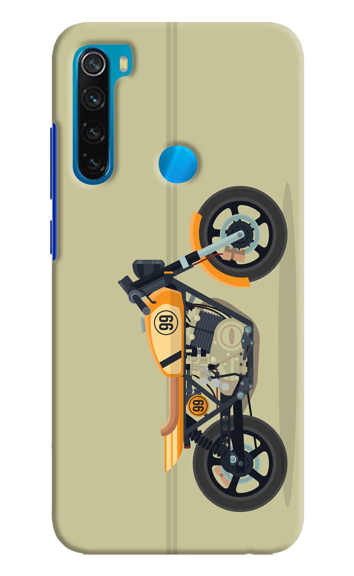 Vertical Speedster Redmi Note 8 Hard Case Back Cover by Casekaro