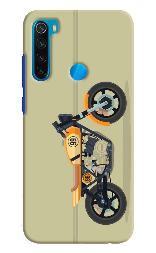 Vertical Speedster Redmi Note 8 Hard Case Back Cover by Casekaro