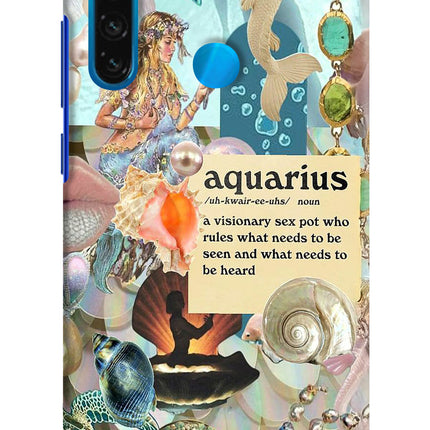 Aquarius Zodiac Redmi Note 8 Hard Case Back Cover by Casekaro