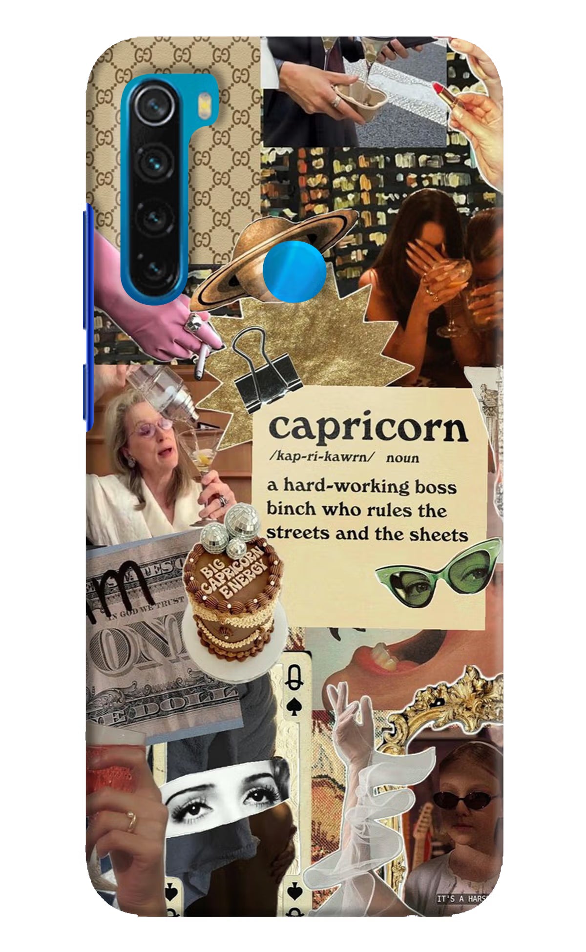 Capricorn Zodiac Redmi Note 8 Hard Case Back Cover by Casekaro