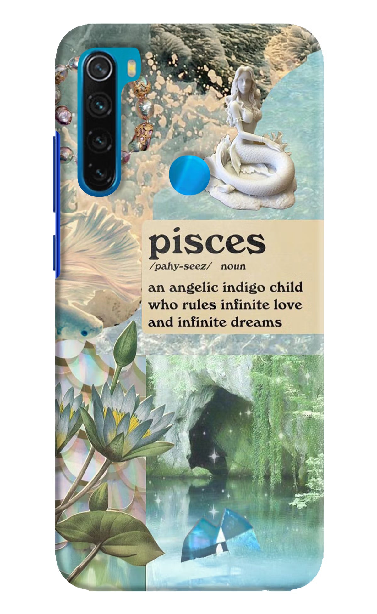 Pisces Zodiac Redmi Note 8 Hard Case Back Cover by Casekaro