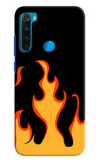 Fired Up – Black Redmi Note 8 Hard Case Back Cover by Casekaro