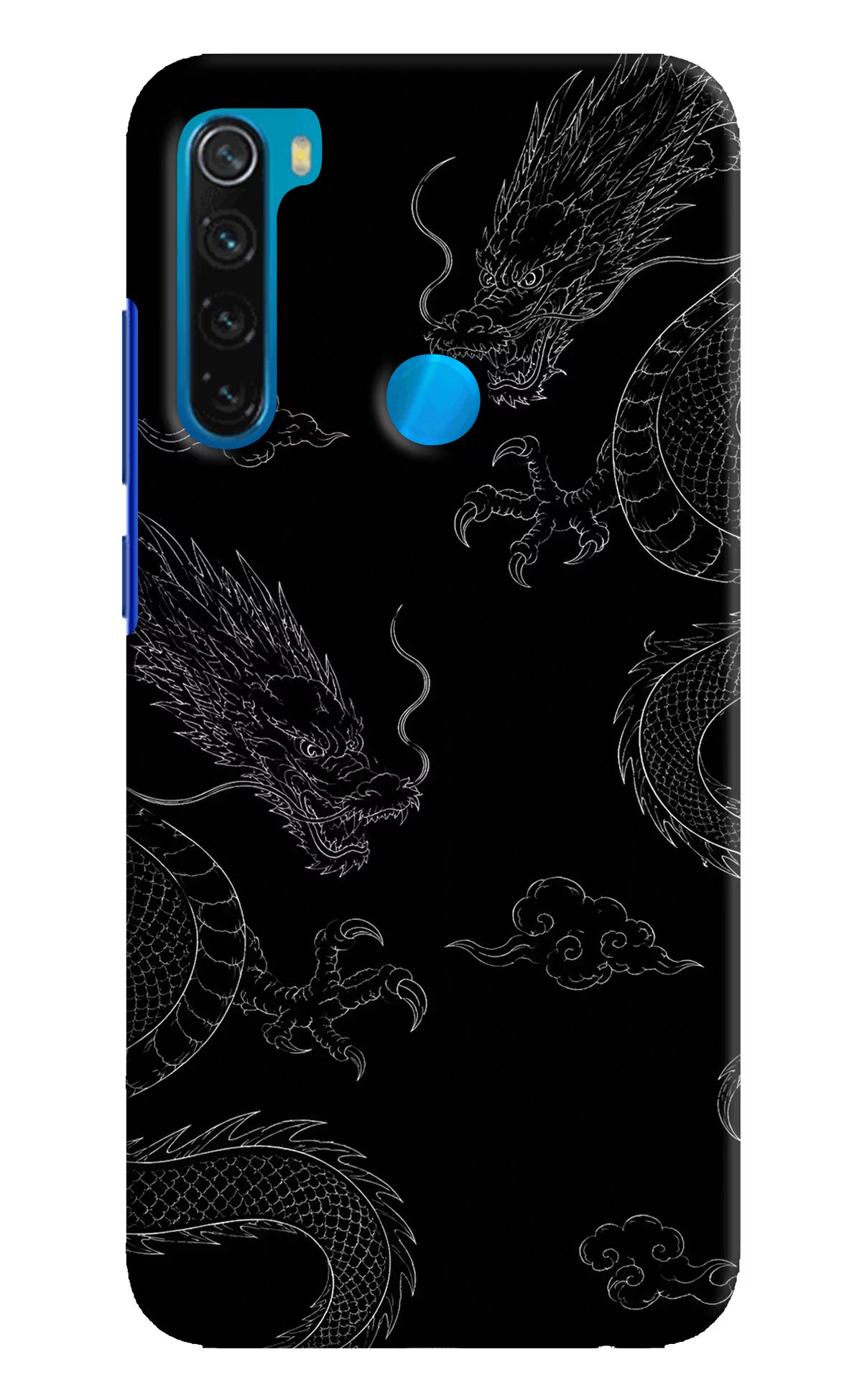Twin Dragons Redmi Note 8 Hard Case Back Cover by Casekaro