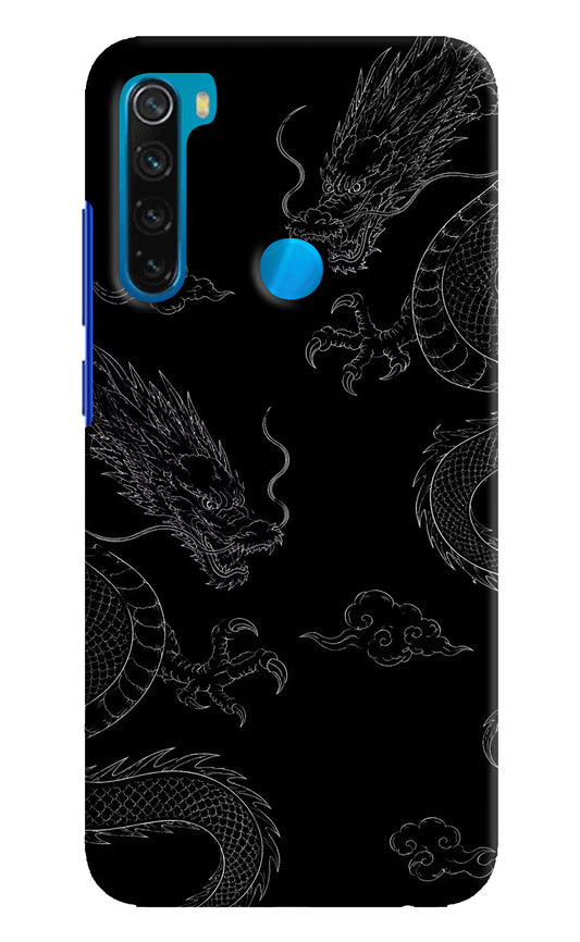 Twin Dragons Redmi Note 8 Hard Case Back Cover by Casekaro