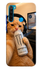 Gamer Cat Energy Redmi Note 8 Hard Case Back Cover by Casekaro