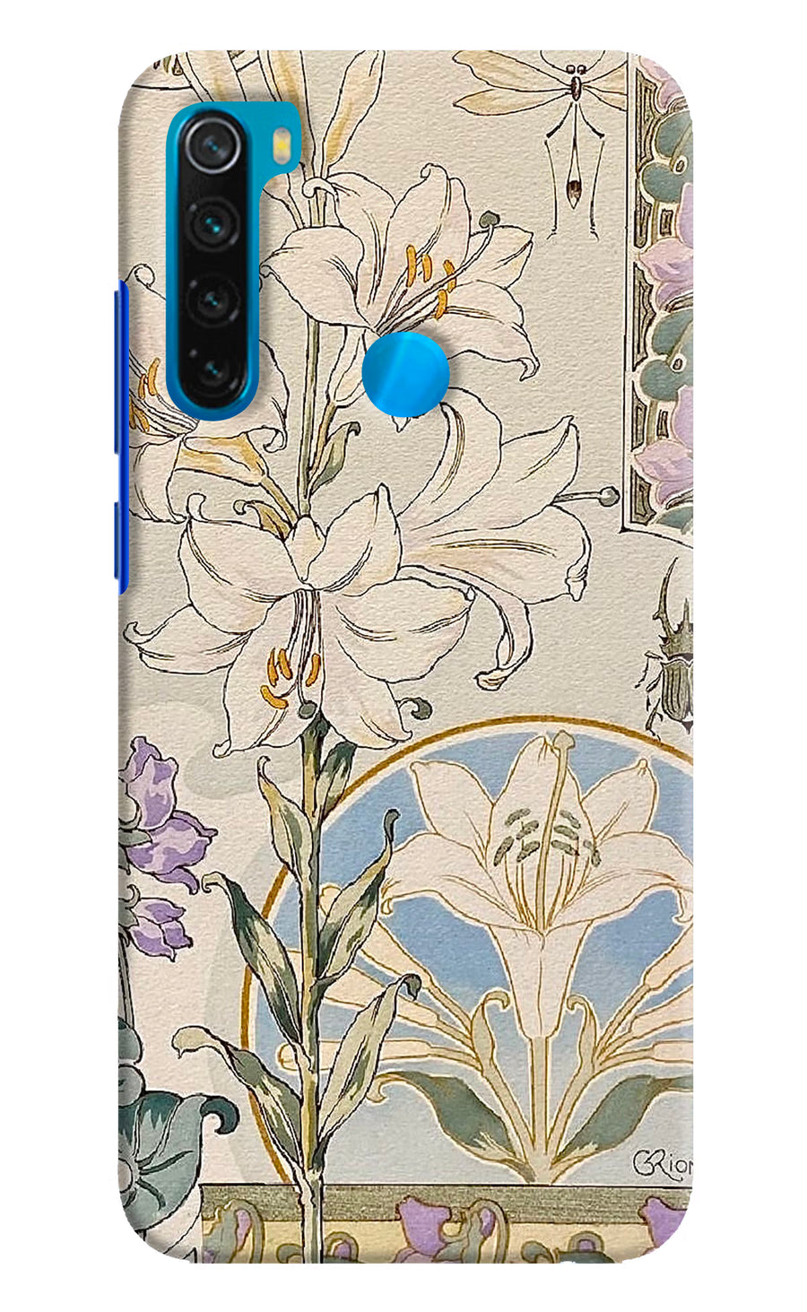 White Lily Redmi Note 8 Back Cover, Hard case