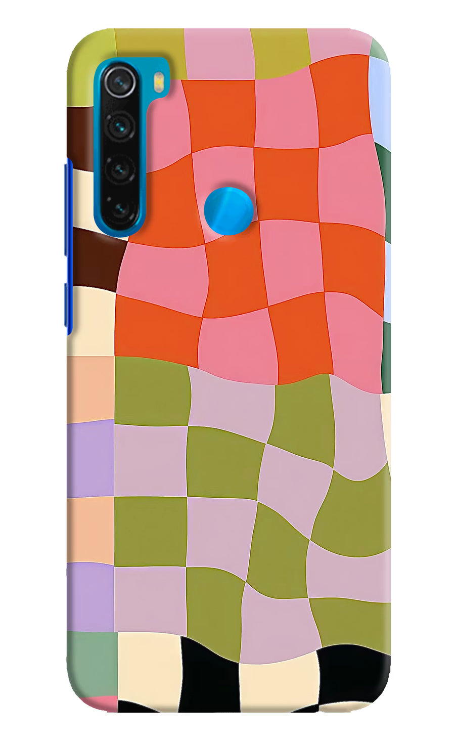 Wavy Grid Redmi Note 8 Back Cover, Hard case