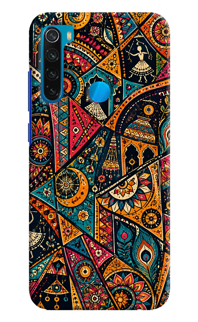Folk Print Redmi Note 8 Hard Case Back Cover by Casekaro