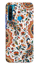 White Mayura Redmi Note 8 Back Cover