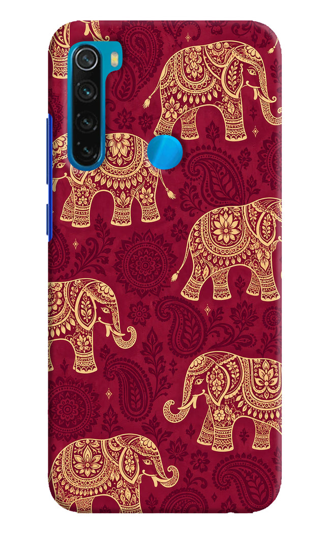 Maroon Elephant Redmi Note 8 Hard Case Back Cover by Casekaro