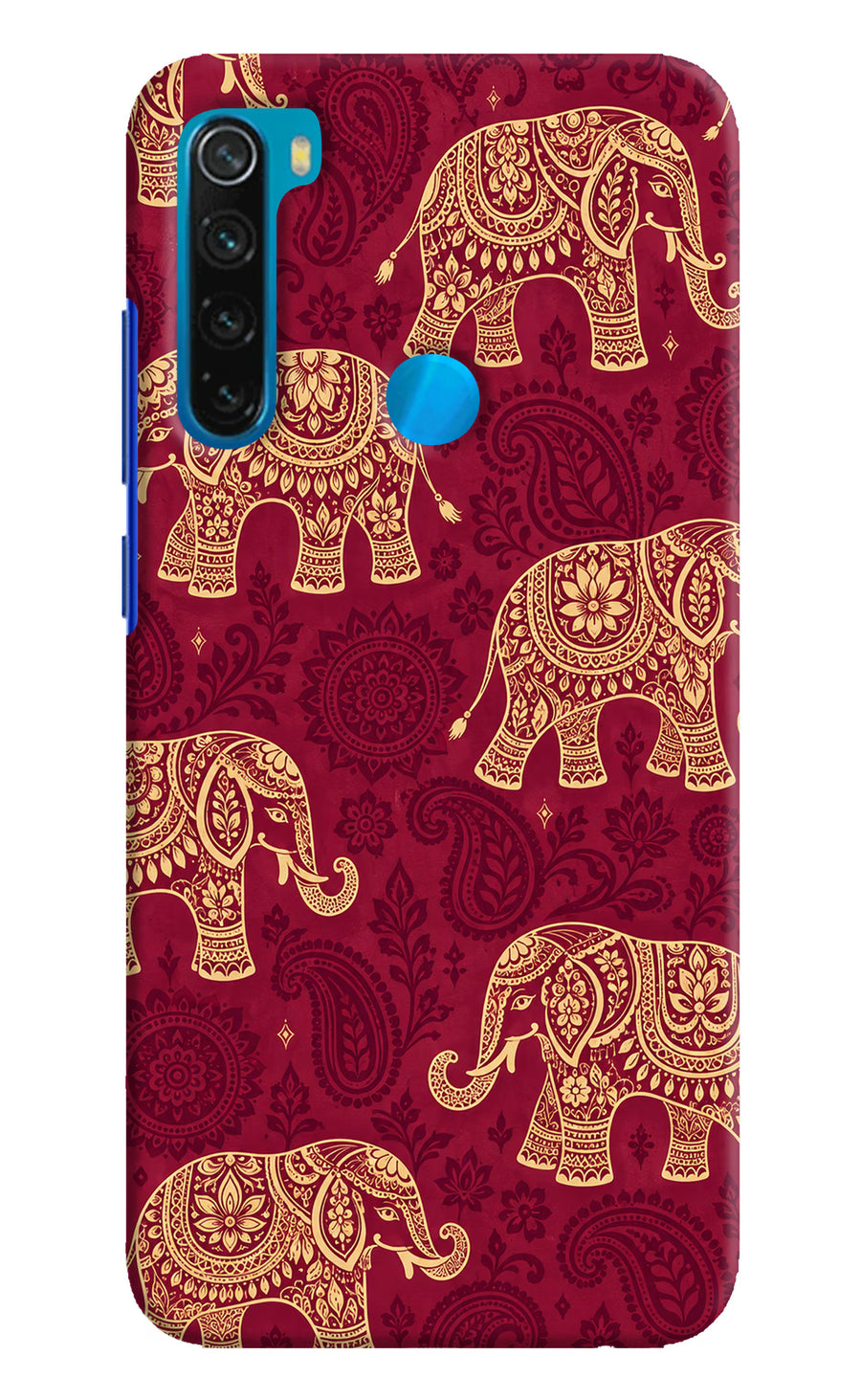 Maroon Elephant Redmi Note 8 Back Cover, Hard case