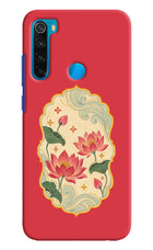 Pink Lotus Redmi Note 8 Hard Case Back Cover by Casekaro