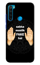 Sabka Malik Fake Redmi Note 8 Hard Case Back Cover by Casekaro