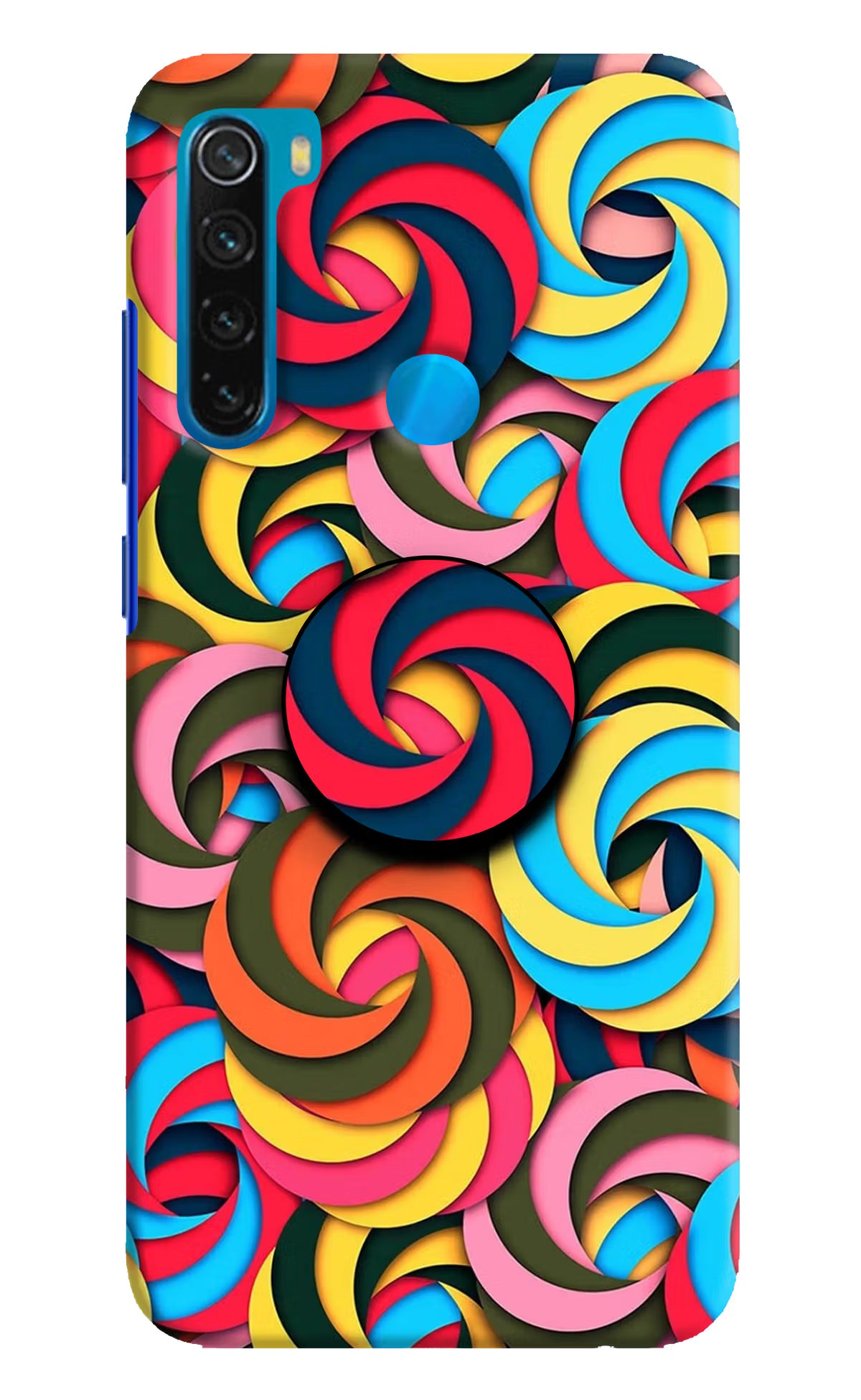 Spiral Pattern Redmi Note 8 Pop Case by Casekaro