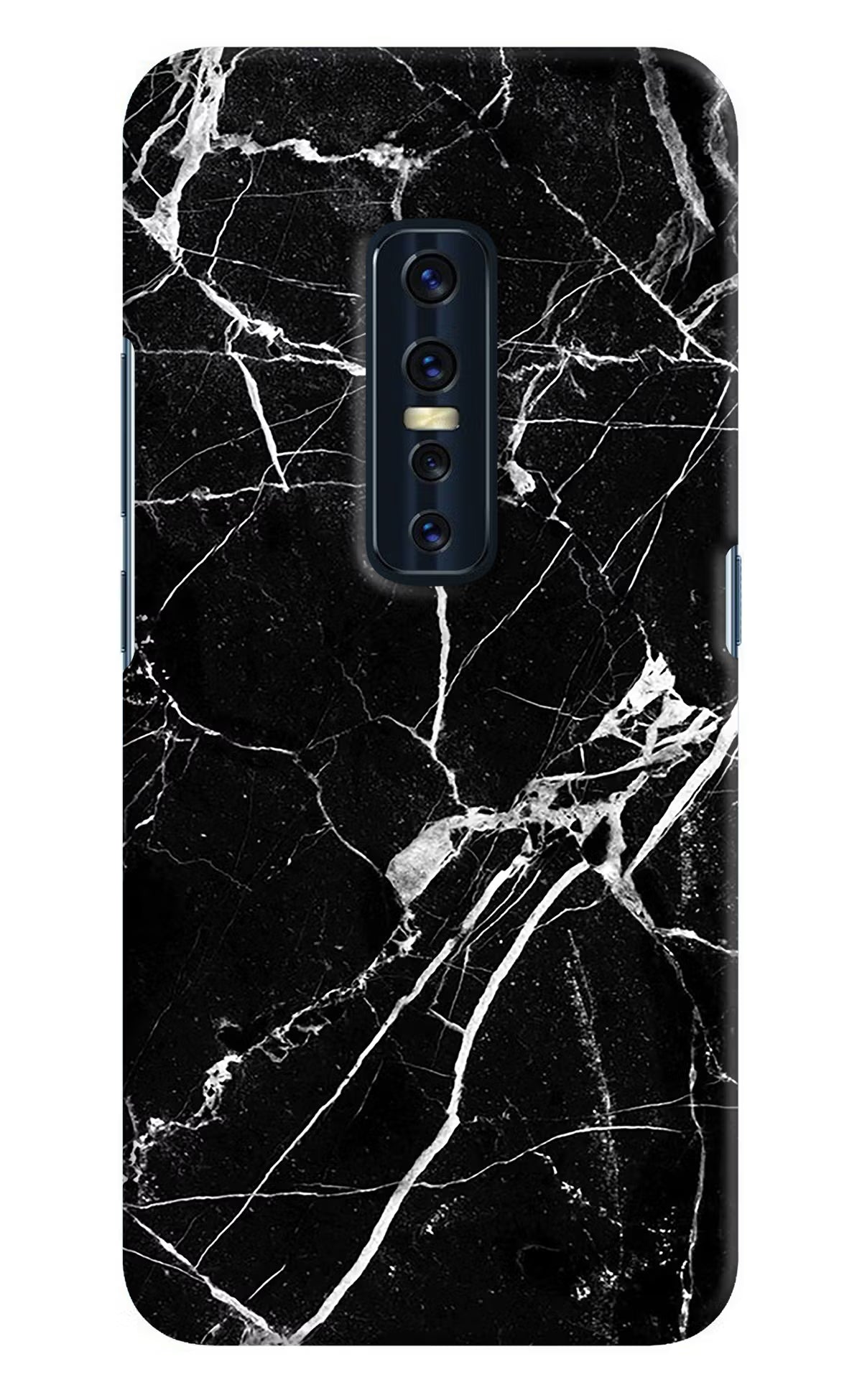 Black Marble Pattern Vivo V17 Pro Hard Case Back Cover by Casekaro