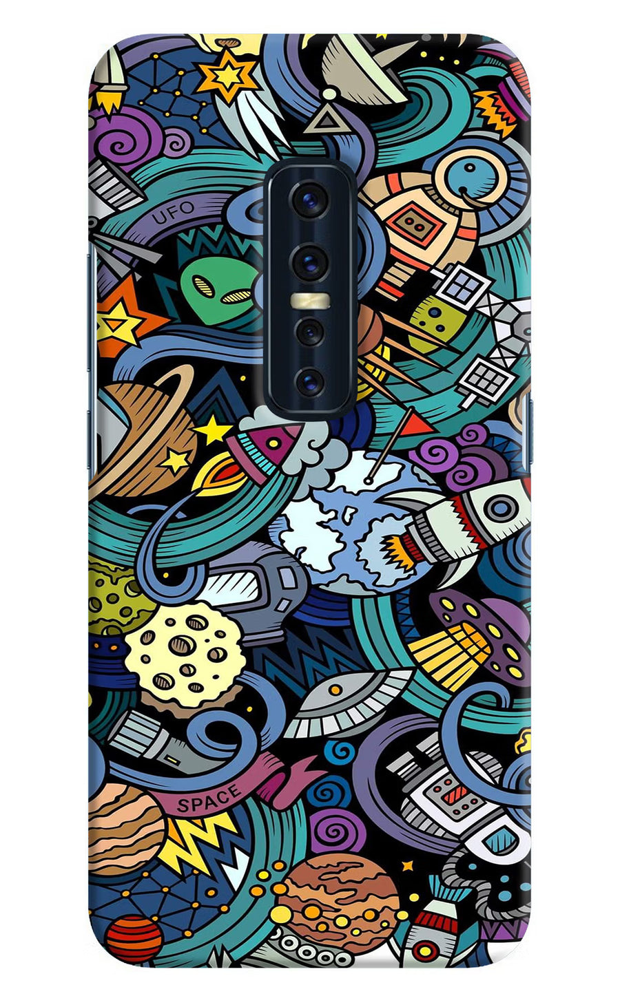 Space Abstract Vivo V17 Pro Back Cover, Hard case