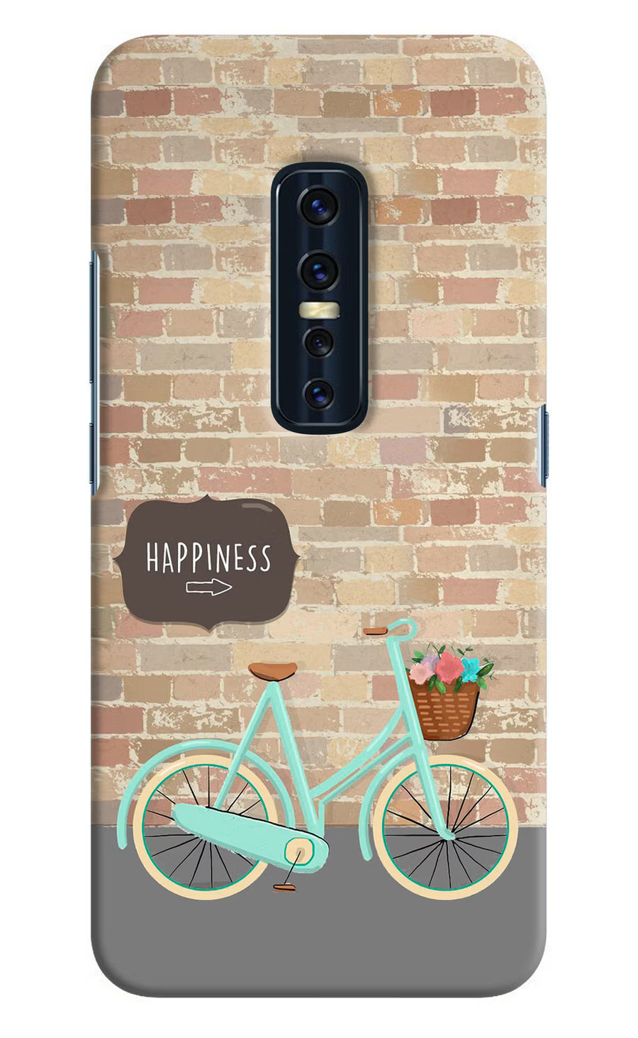 Happiness Artwork Vivo V17 Pro Back Cover, Hard case