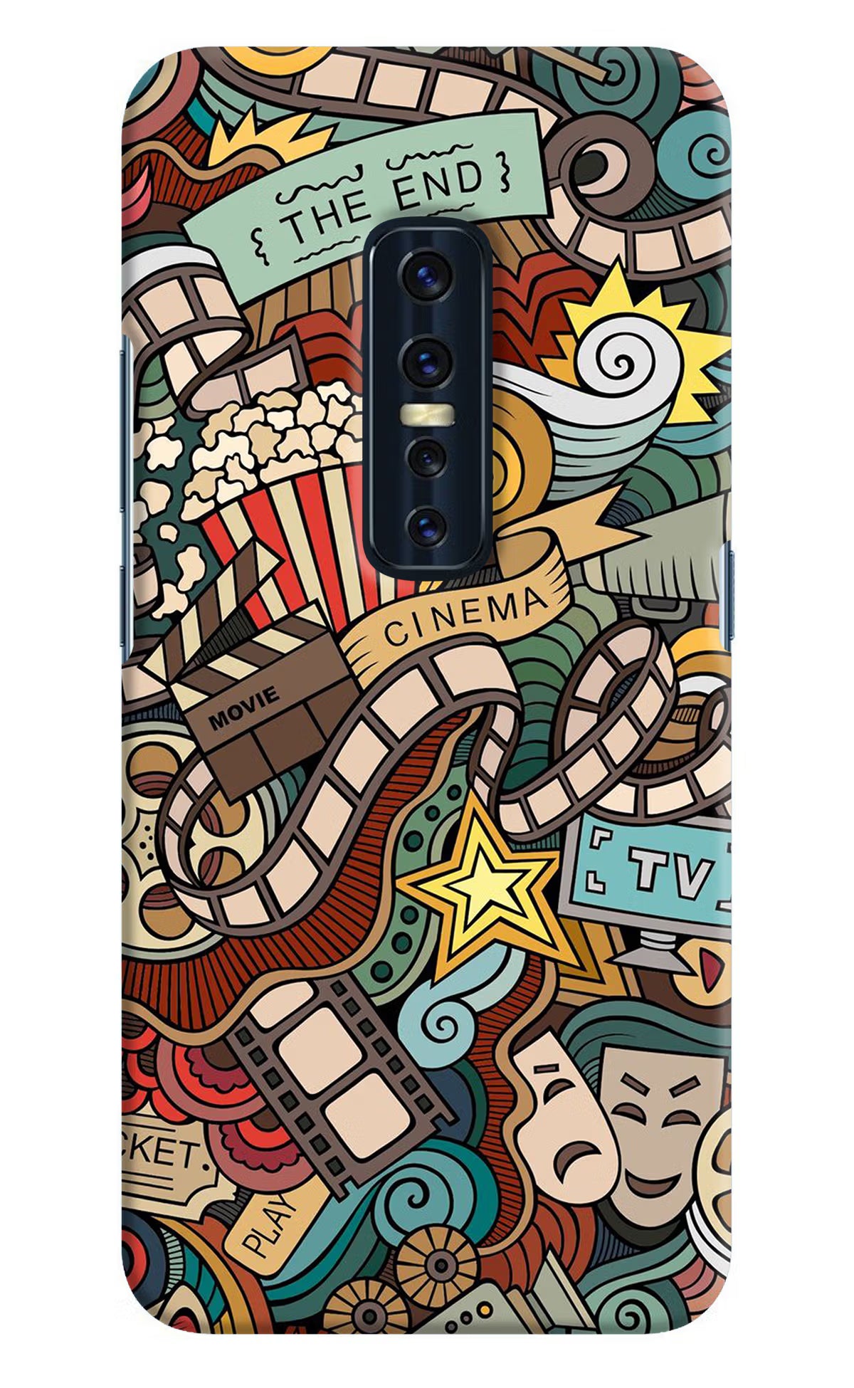 Cinema Abstract Vivo V17 Pro Hard Case Back Cover by Casekaro