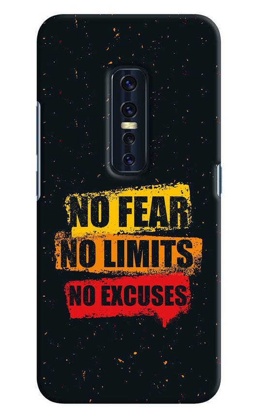 No Fear No Limits No Excuse Vivo V17 Pro Hard Case Back Cover by Casekaro