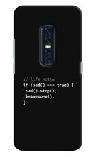 Life Motto Code Vivo V17 Pro Hard Case Back Cover by Casekaro