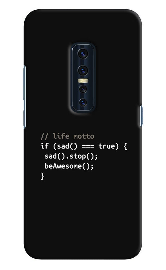 Life Motto Code Vivo V17 Pro Hard Case Back Cover by Casekaro