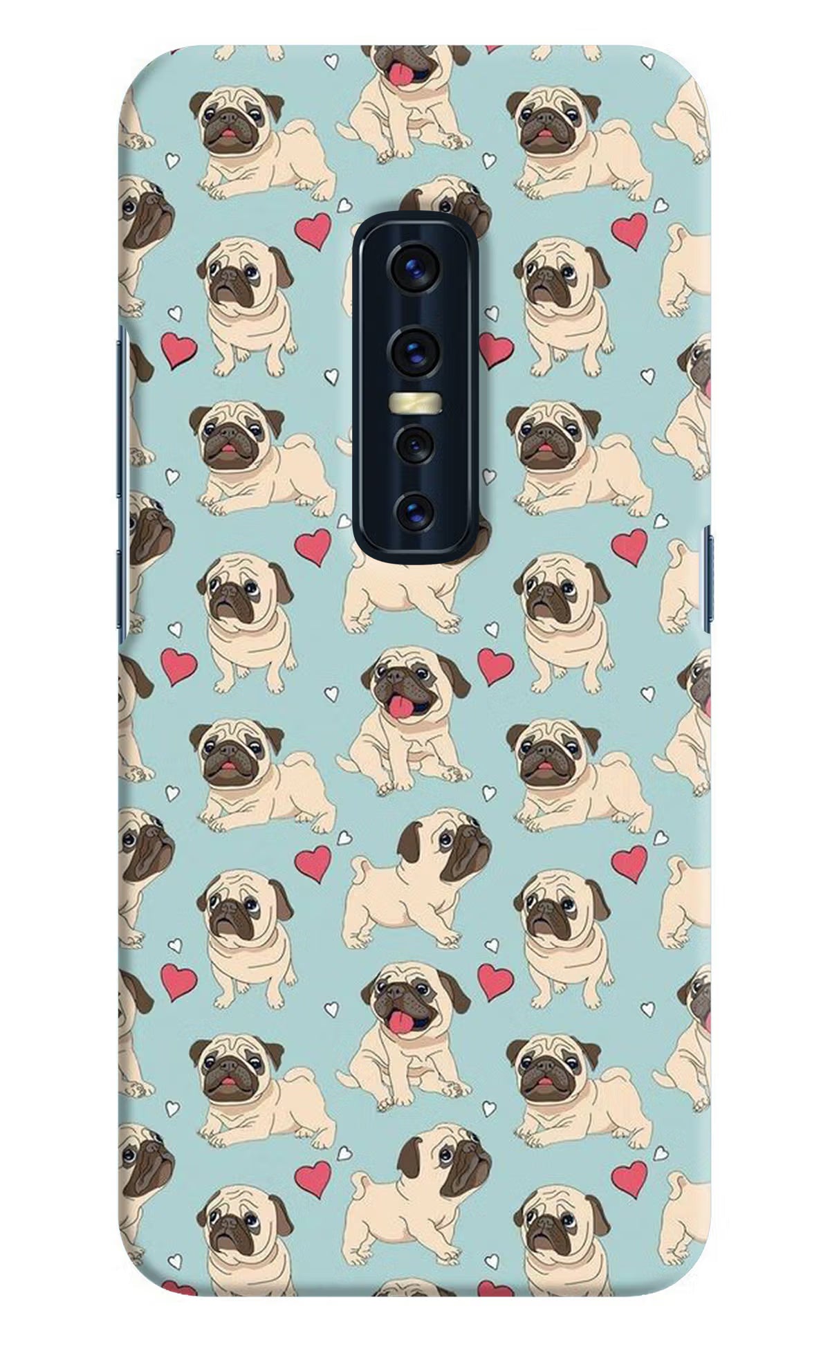 Pug Dog Vivo V17 Pro Hard Case Back Cover by Casekaro