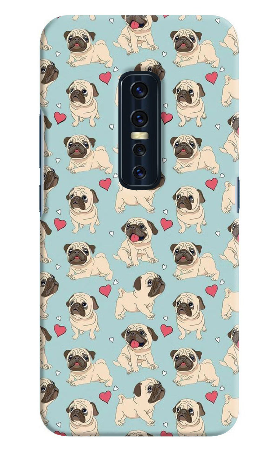 Pug Dog Vivo V17 Pro Back Cover, Hard case