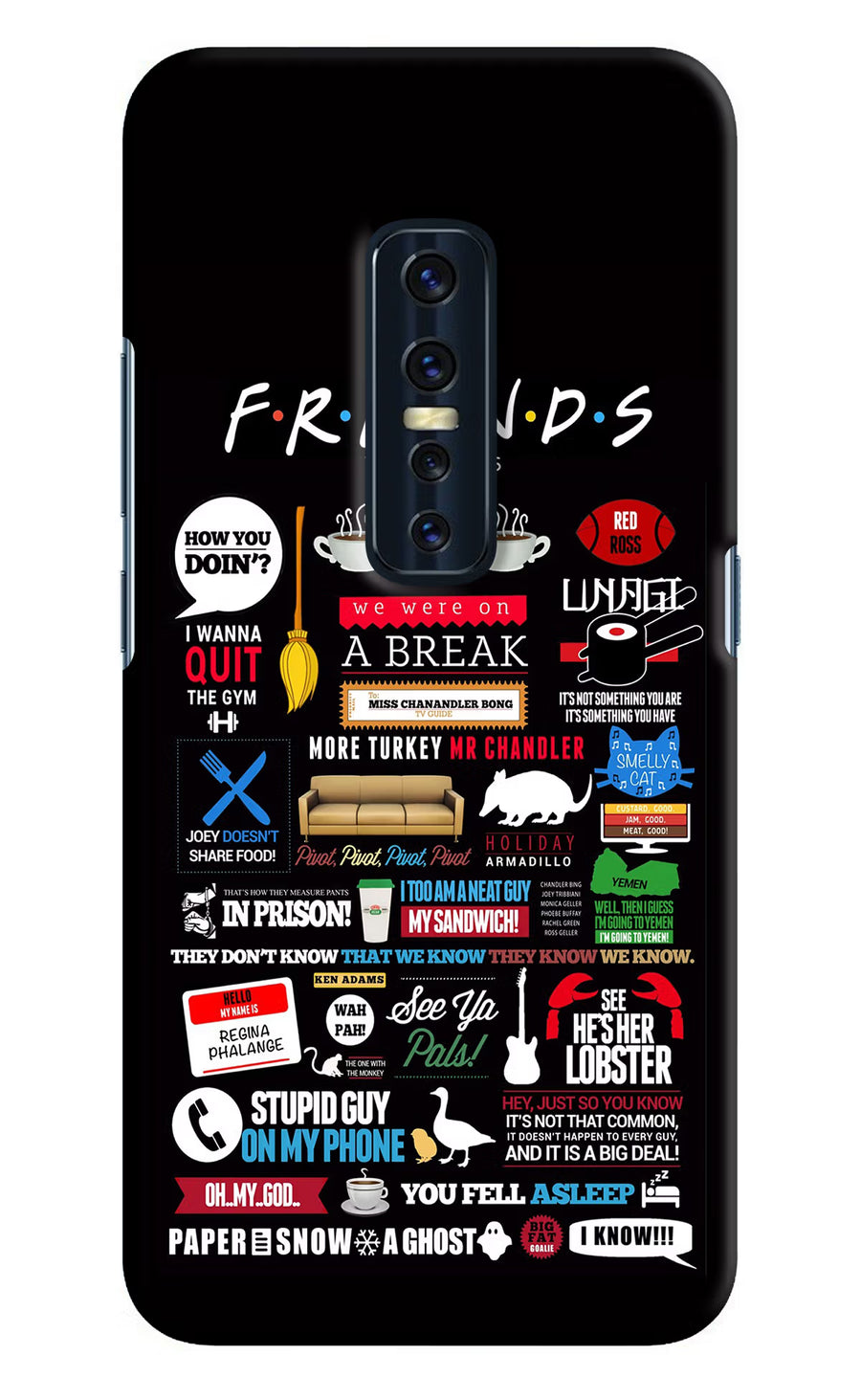 FRIENDS Vivo V17 Pro Back Cover, Hard case