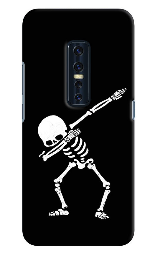 Dabbing Skeleton Art Vivo V17 Pro Hard Case Back Cover by Casekaro